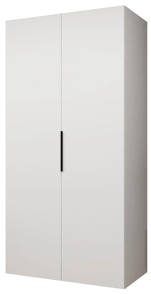 Šatníková skriňa 100 cm Mirabella 1 (biela + čierna). Akcia -19%. Vlastná spoľahlivá doprava až k Vám domov. 1126338