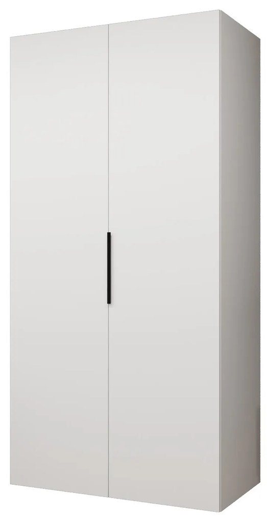 Šatníková skriňa 100 cm Mirabella 1 (biela + čierna). Akcia -78%. Vlastná spoľahlivá doprava až k Vám domov. 1126338