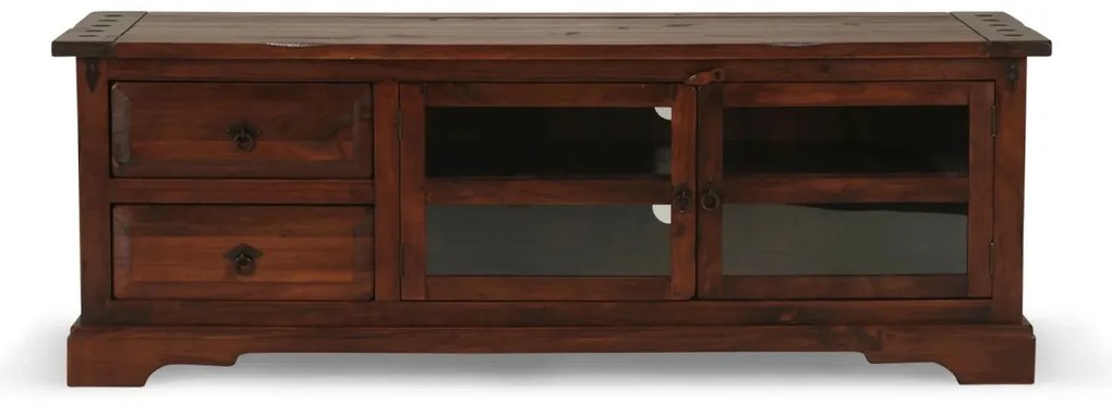 furniture-nabytek.cz - Masívny TV stolík Catana z borovice, lakovaný, hnedý