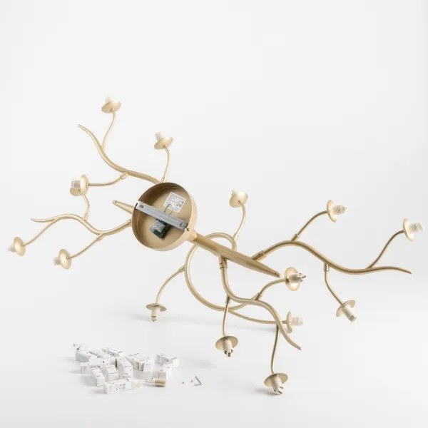 Brilagi - LED Prisadený luster MISTEL 15xG9/3W/230V zlatá/biela