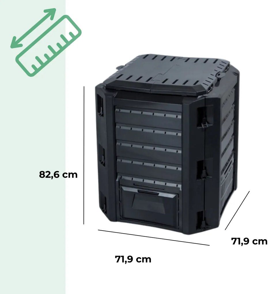 Prosperplast Kompostér COMPOGREEN 380 l, čierna