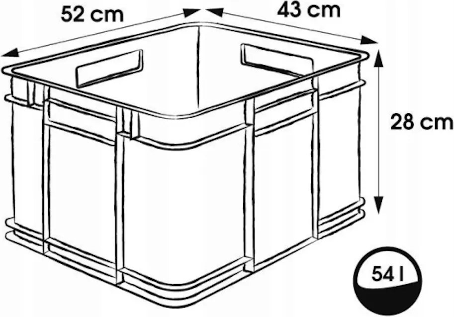 Keeeper Úložný box pre domácnosť aj dielňu, BRUNO XXL, 54L, 52 x 43 x 28 cm, dymový