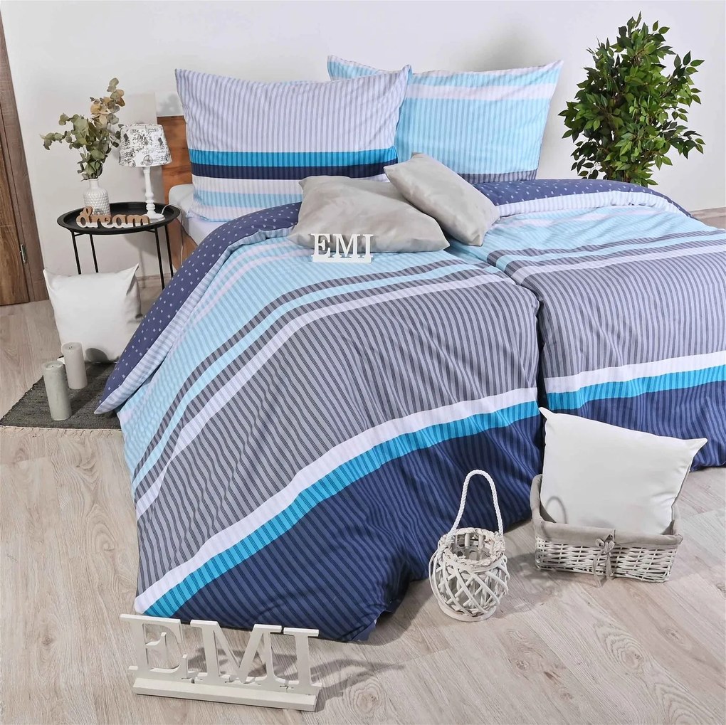 Obliečky bavlnené Tomana EMI: Štandardný set jednolôžko obsahuje 1x 140x200 + 1x 70x90