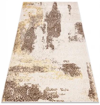Moderný MEFE koberec 8731 Ružica vintage - Štrukturálny, dve vrstvy rúna béžová Veľkosť: 120x170 cm