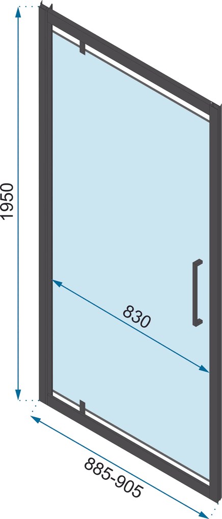 Nástenný sprchovací kút MAXMAX Rea RAPID swing 100x90x100 cm - čierny