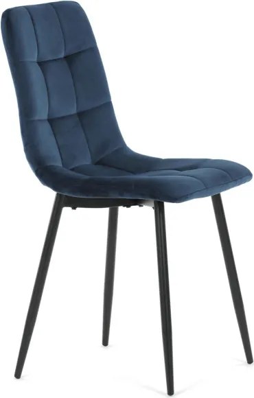 Jedálenská stolička zamatová, modrá CT-281 BLUE4