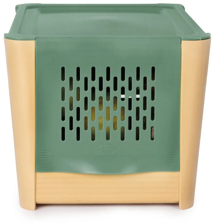 Hnedo-zelený úložný box na zemiaky Snips Potatoes