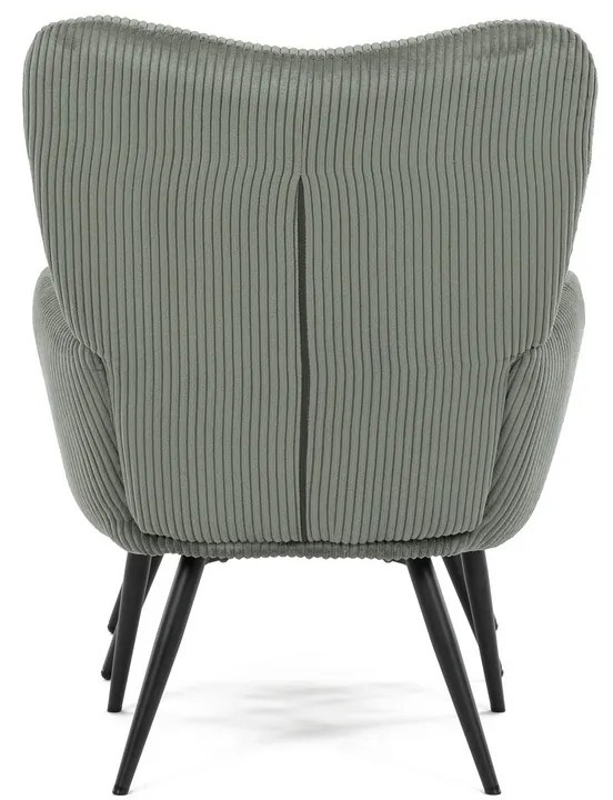 Relaxačné kreslo s podnožkou L7285 GRN6, zelené