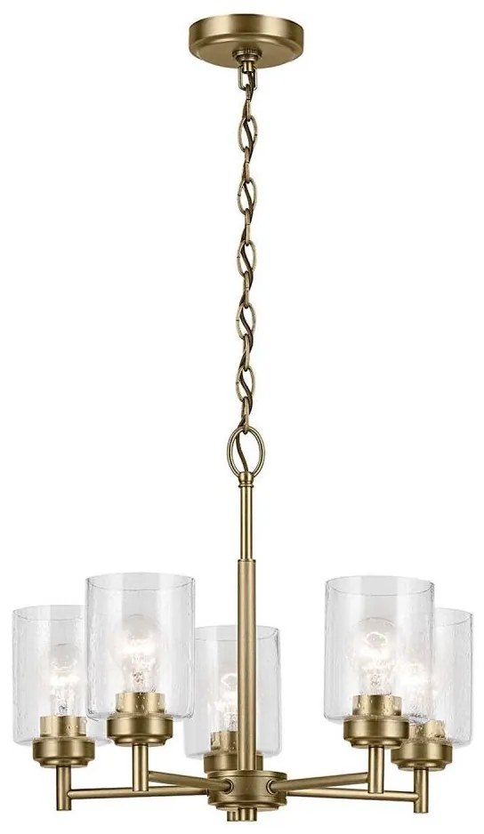 Kichler KL-WINSLOW5-NBR - Luster na reťazi WINSLOW 5xE27/60W/230V mosadz