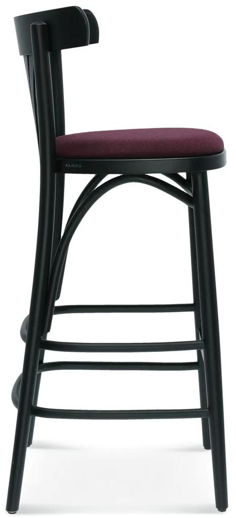 FAMEG BST-788 FAN - barová stolička Farba dreva: buk štandard, Čalúnenie: koža L2