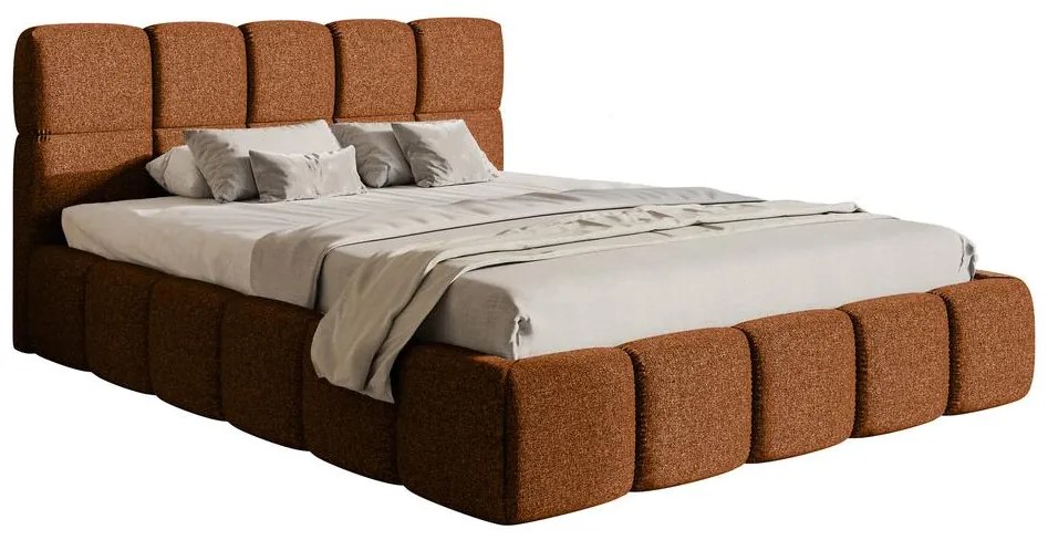 Manželská posteľ 140 cm Cirsten 140B (s roštom) (medená). Akcia -20%. Vlastná spoľahlivá doprava až k Vám domov. 1099530