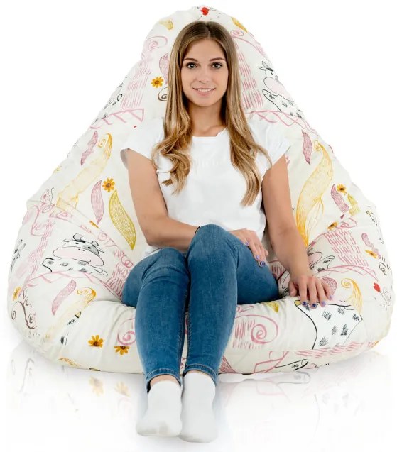 Sedací vak DROP XXL kravičky