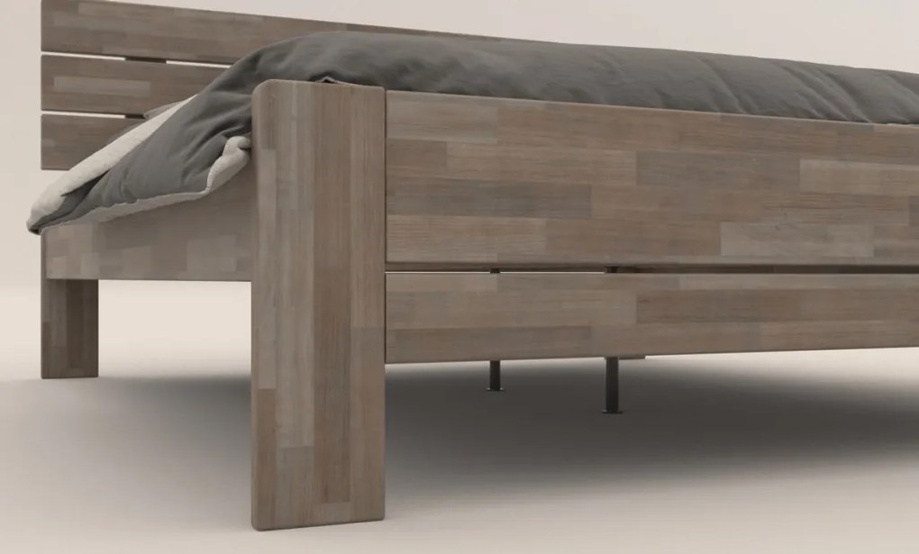 Posteľ Lina 180x200 cm, šedý buk