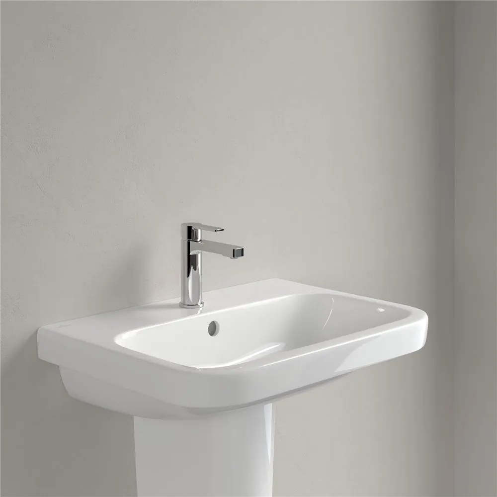 VILLEROY & BOCH Architectura závesné umývadlo s otvorom, s prepadom, 650 x 470 mm, biela alpská, s povrchom CeramicPlus, 418865R1