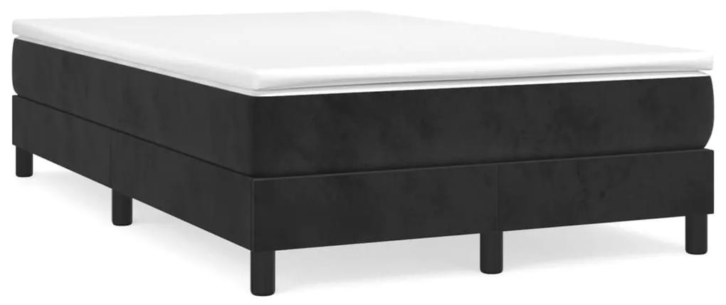 Boxspring posteľ s matracom čierna 120x190 cm zamat 3269679
