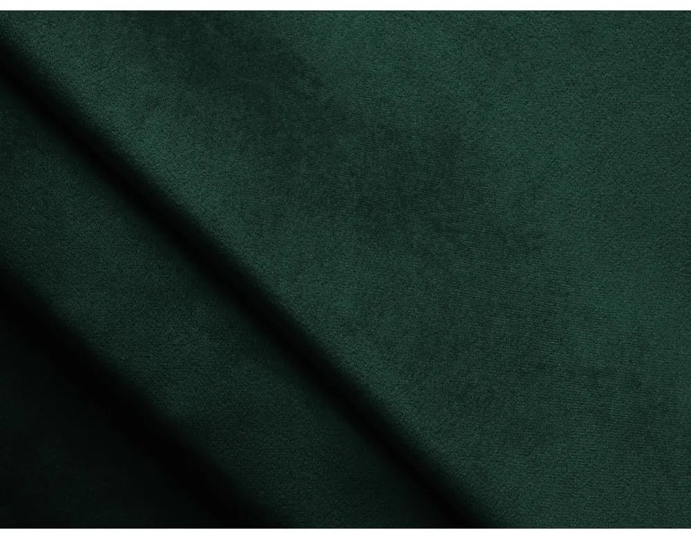 Tmavozelená zamatová rozkladacia/s úložným priestorom pohovka 216 cm Kalena – Makamii