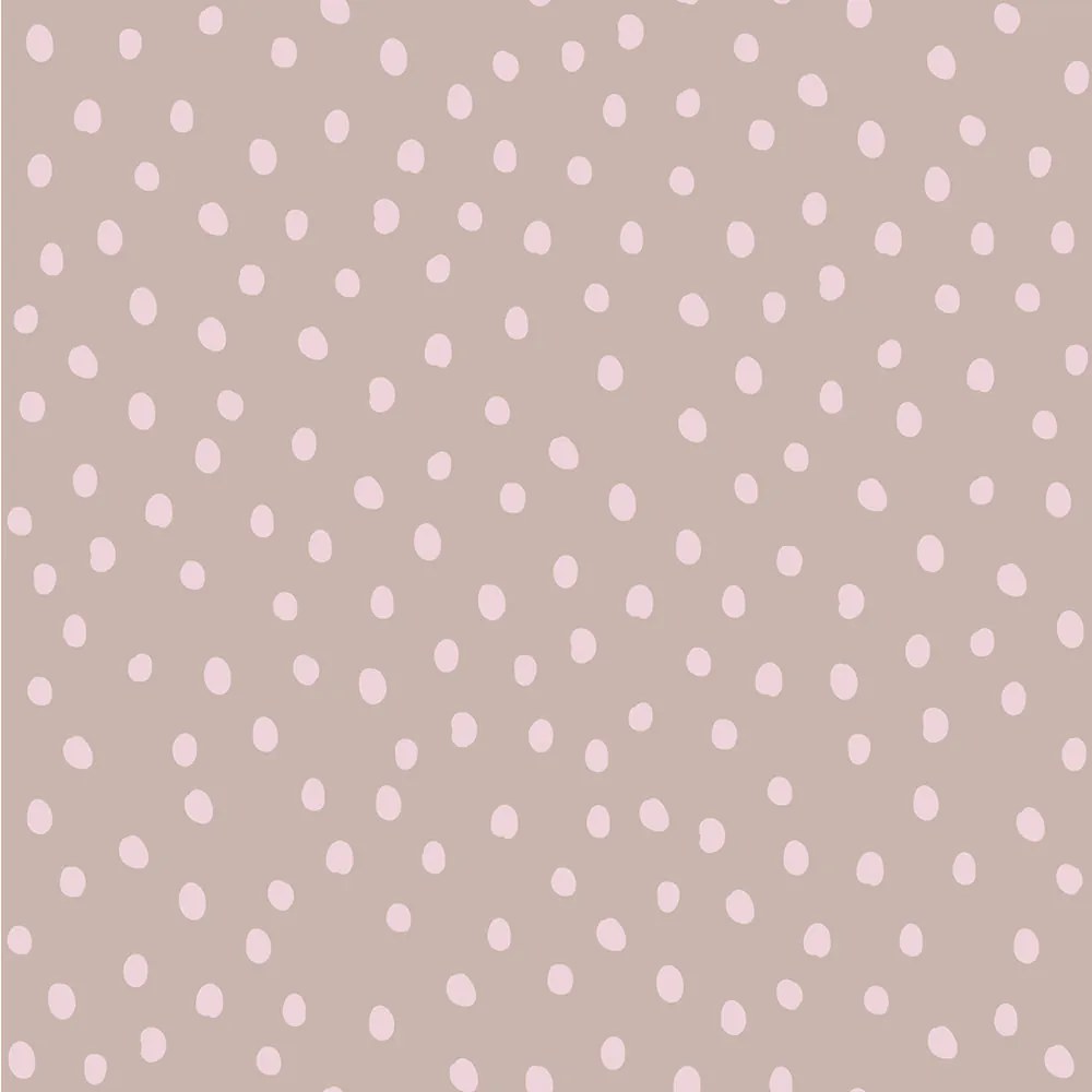 DEKORNIK 
Simple Irregular Dots Powder Pink Cappucino - Tapeta