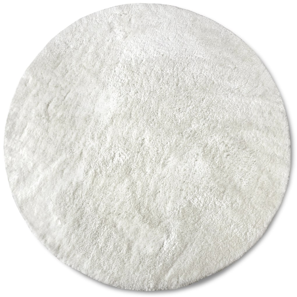 Hanse Home, Kusový koberec Myk 106112 White kruh, 200x200 (priemer) kruh, biela, obývacia izba