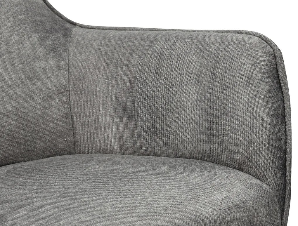 Kreslo VOGUE otočné o 360° zamatovo sivé