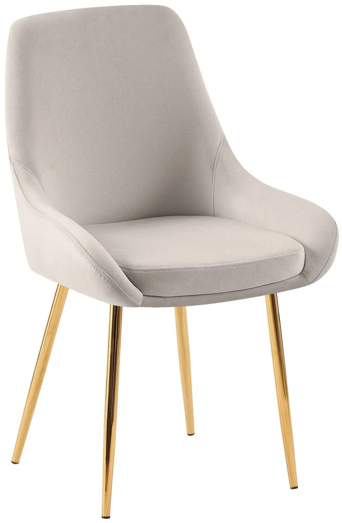 Sada 2 ks jedálenskej stoličky Elmira zamat - sivá