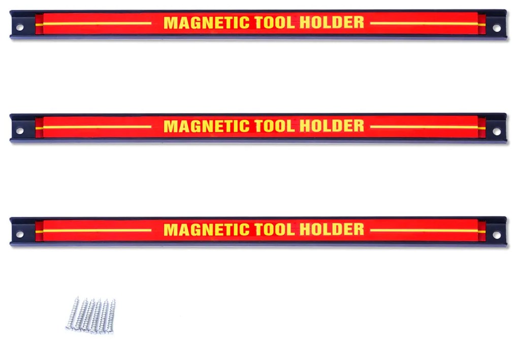 3 x magnetický držiak na náradie nástenná magnetická tyč sada magnetická tyč 46 cm