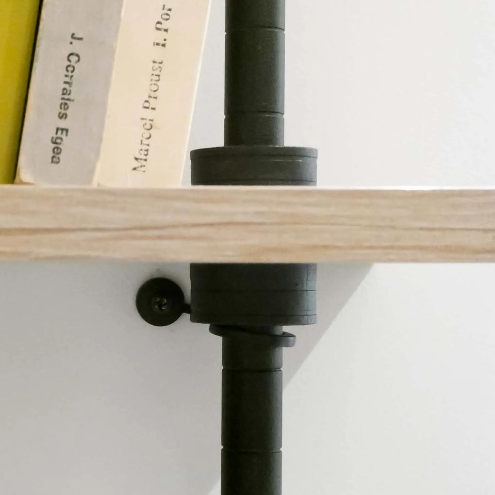 Regál s písacím stolom DECO s 5 policami a príslušenstvom, 185x85x35/52,5 cm
