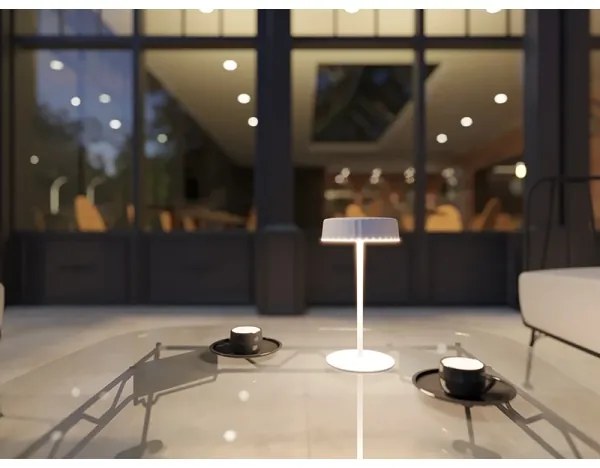 LED Stmievateľná solárna nabíjacia stolná lampa VIVIEN LED/3W/5V 2700K IP54 biela