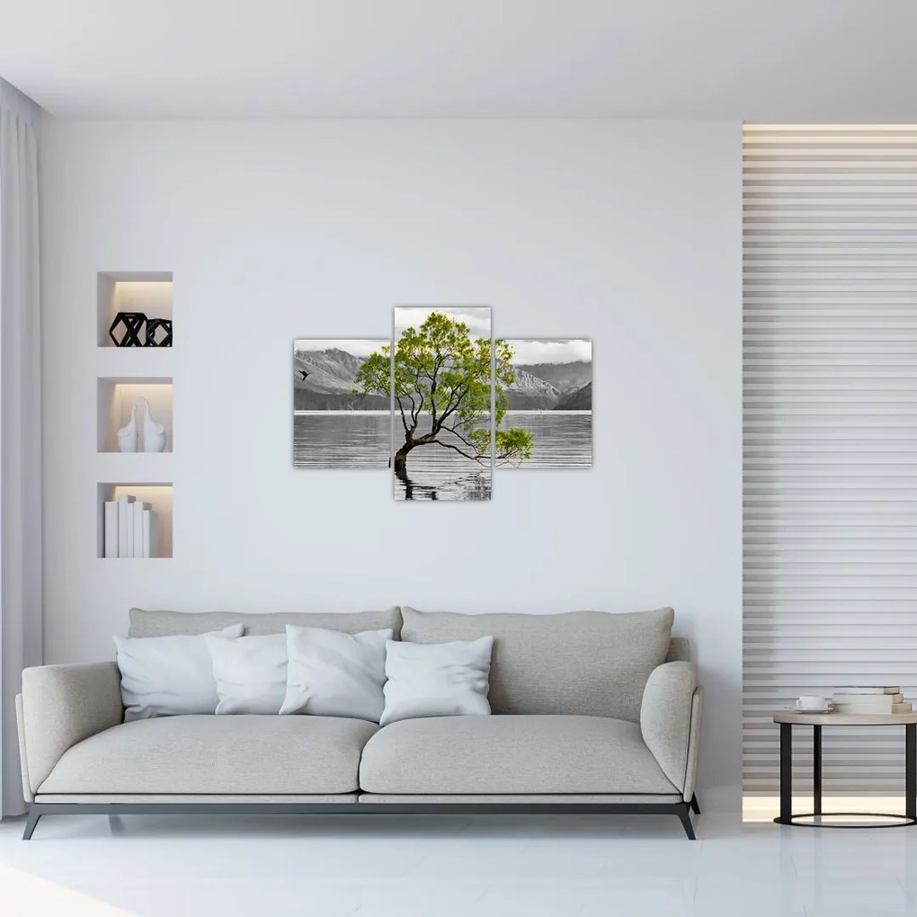 Obraz stromu uprostred jazera (90x60 cm)