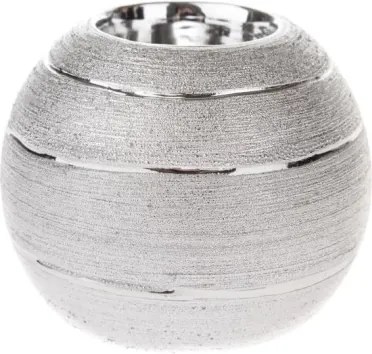 Svietnik 10 cm, strieborný%