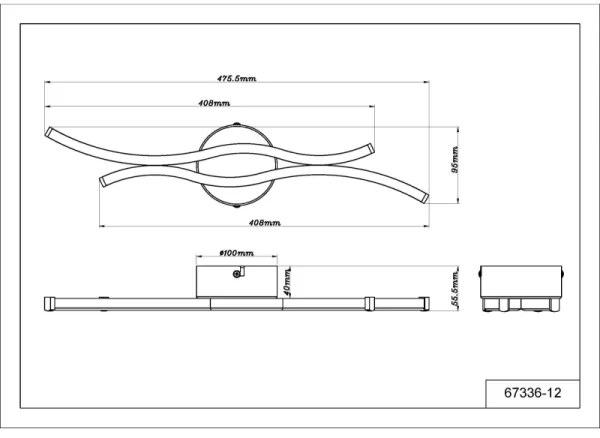 Globo 67336-12 - LED Stropné svietidlo BOYD LED/12W/230V 3000K