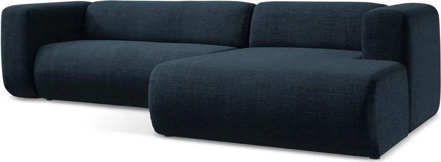 Modrá rohová pohovka (pravý roh/s leňoškou) Ekahi – Makamii