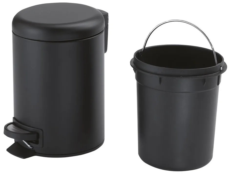 Gedy Gedy, POTTY Odpadkový koš 5l, Soft Close, čierna matná, 330914