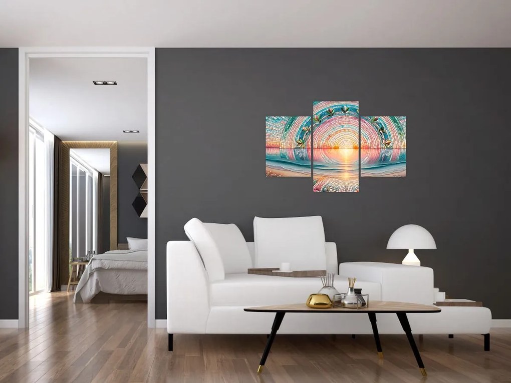 Obraz – Mozaika zapadajúceho slnka (90x60 cm)