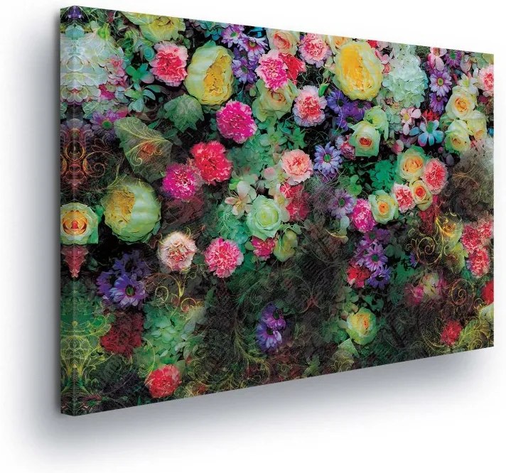 GLIX Obraz na plátne - Different Colored Flowers 100x75 cm