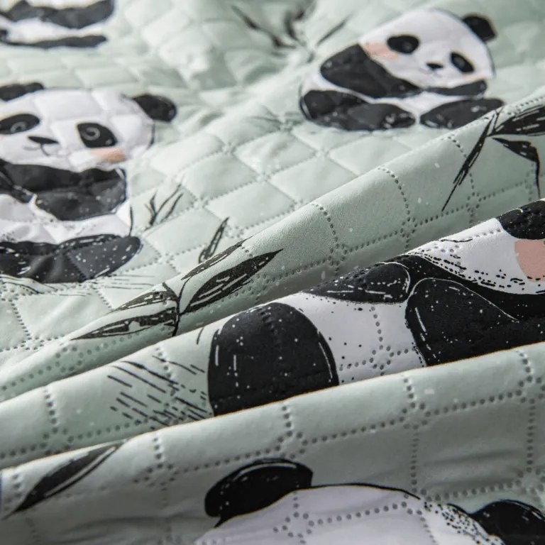 Prehoz na posteľ PANDA RELAX zelený Rozmer: 170 x 210 cm