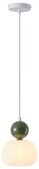 Luster na lanku 1xG9/7W/230V biela/zelená