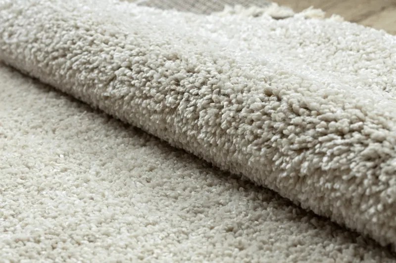 Dywany Łuszczów, Kusový koberec Berber 9000 cream kruh, 160x160 (priemer) kruh, biela, obývacia izba