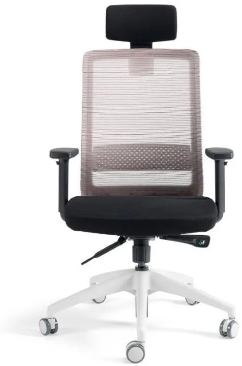 Kancelárska ergonomická stolička S30 — látka, viac farieb S podhlavníkom Modrá