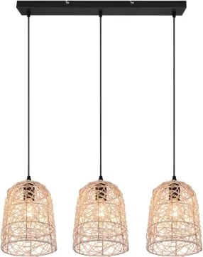 Závesné stropné osvetlenie Lovis, ratan%