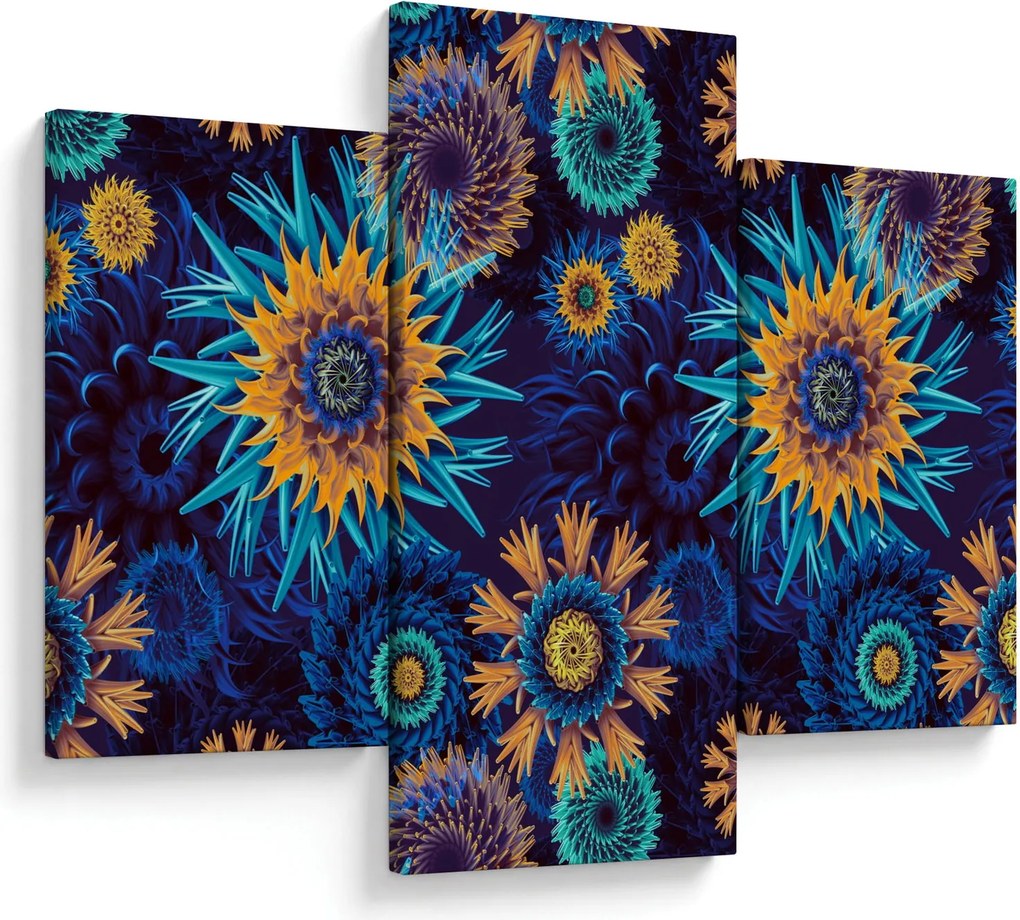 Obraz - 3D kvety (90x60 cm)