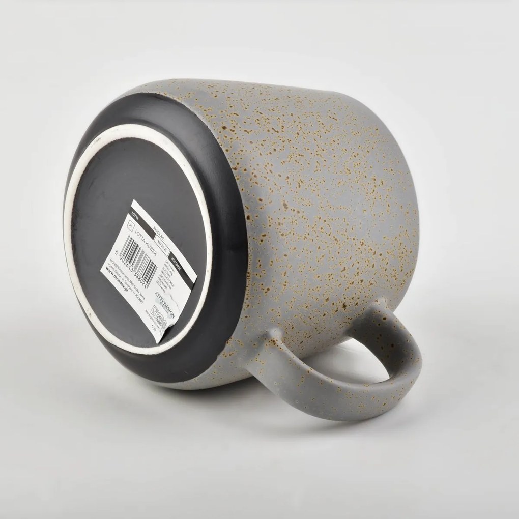 Porcelánový hrnček LOTTA 410 ml šedý