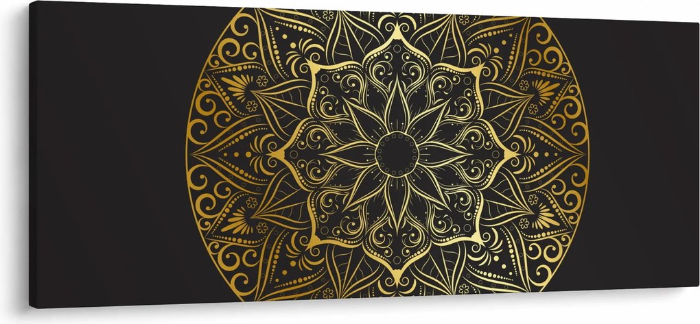Obraz zlaté abstrakcie (120x50 cm)