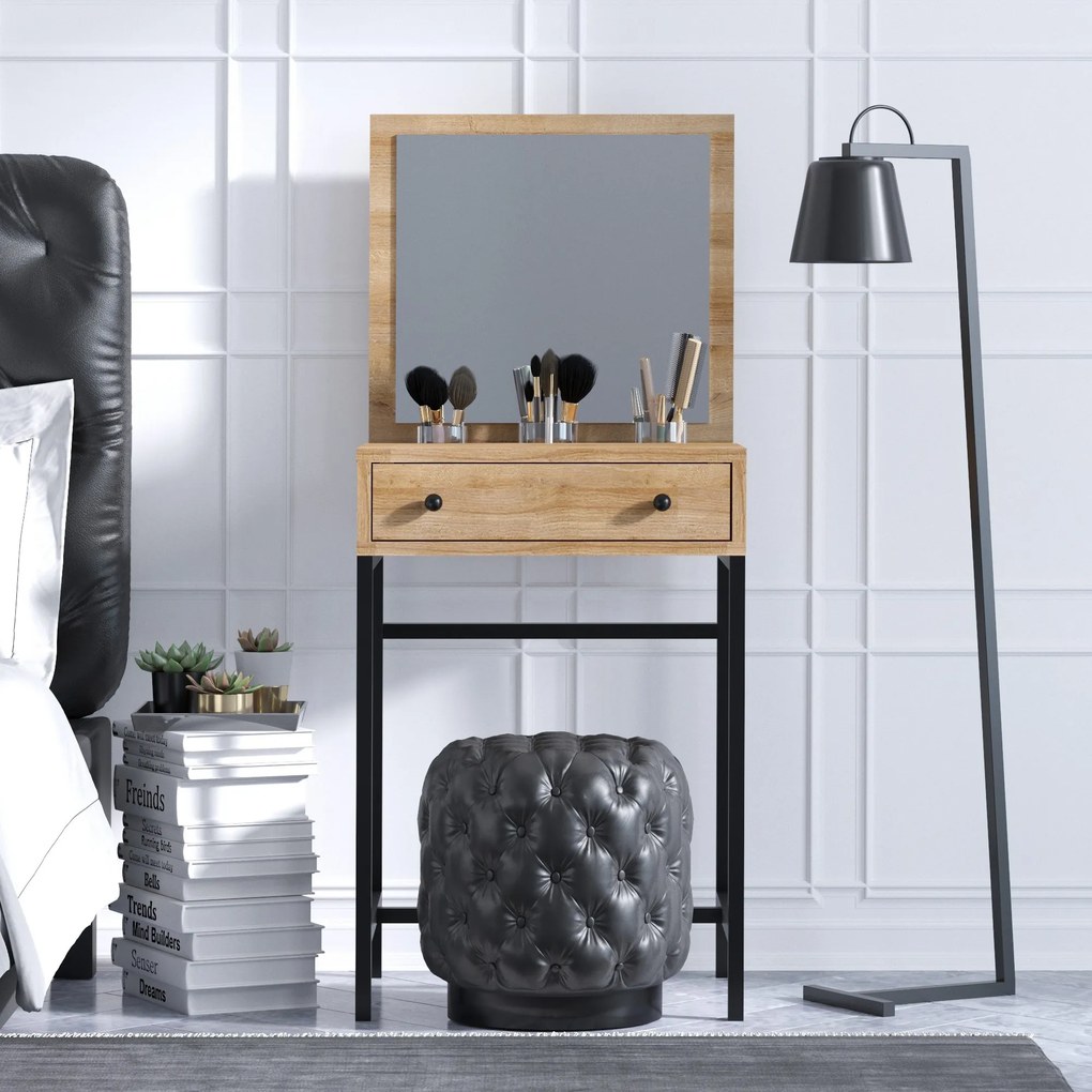 Toaletný stolík Olga dub čierny