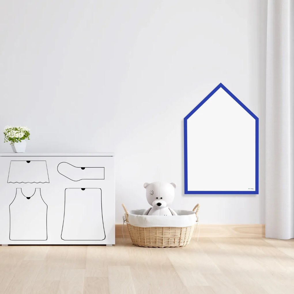 Toptabule.sk  Magnetická tabuľa Domček v drevenom ráme + 7 farieb rámu