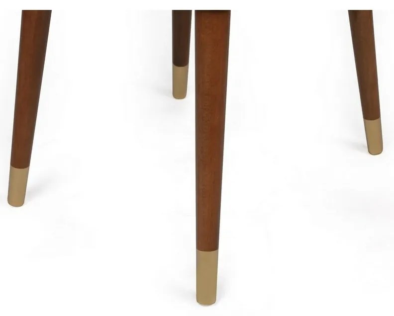Súprava jedálenských stoličiek Hugo Beige and Walnut, 2 ks