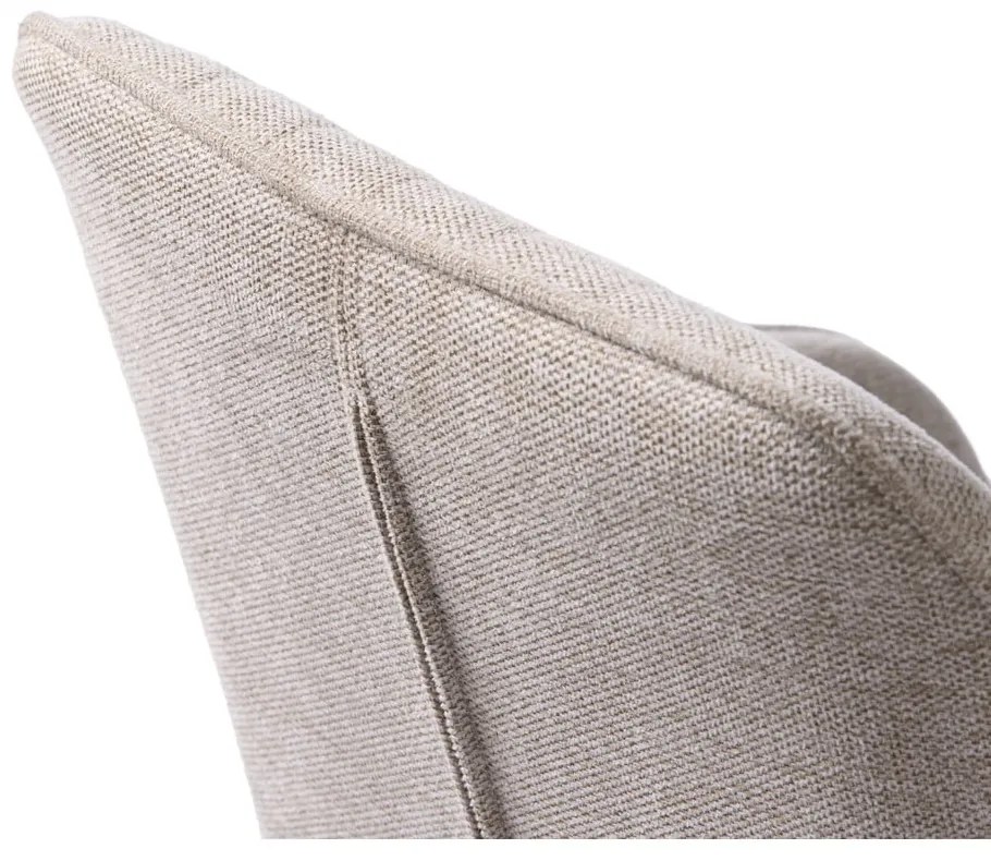 Béžové čalúnené jedálenské kreslo s podrúčkami Nolan – Unique Furniture