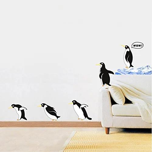 Veselá Stena Samolepka na stenu na stenu Tučniaci na prechádzke