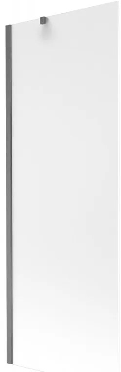 Mexen Next, 1-krídlová vaňová zástena 70 x 150 cm, 6mm sklo námraza, brúsená grafitová, 895-070-000-00-30-66