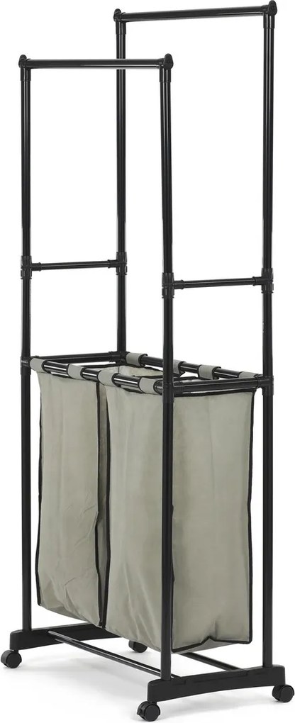 Stojan s úložným priestorom GD-176 BK, plast, čierna