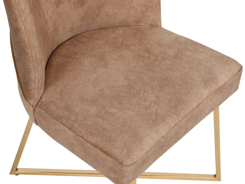 Súprava 4 ks jedálenských stoličiek Madrid hnedá/zlatá